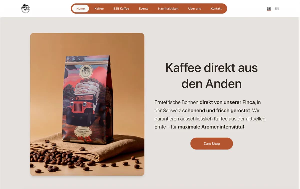 Página de inicio de Cafetos de Origen