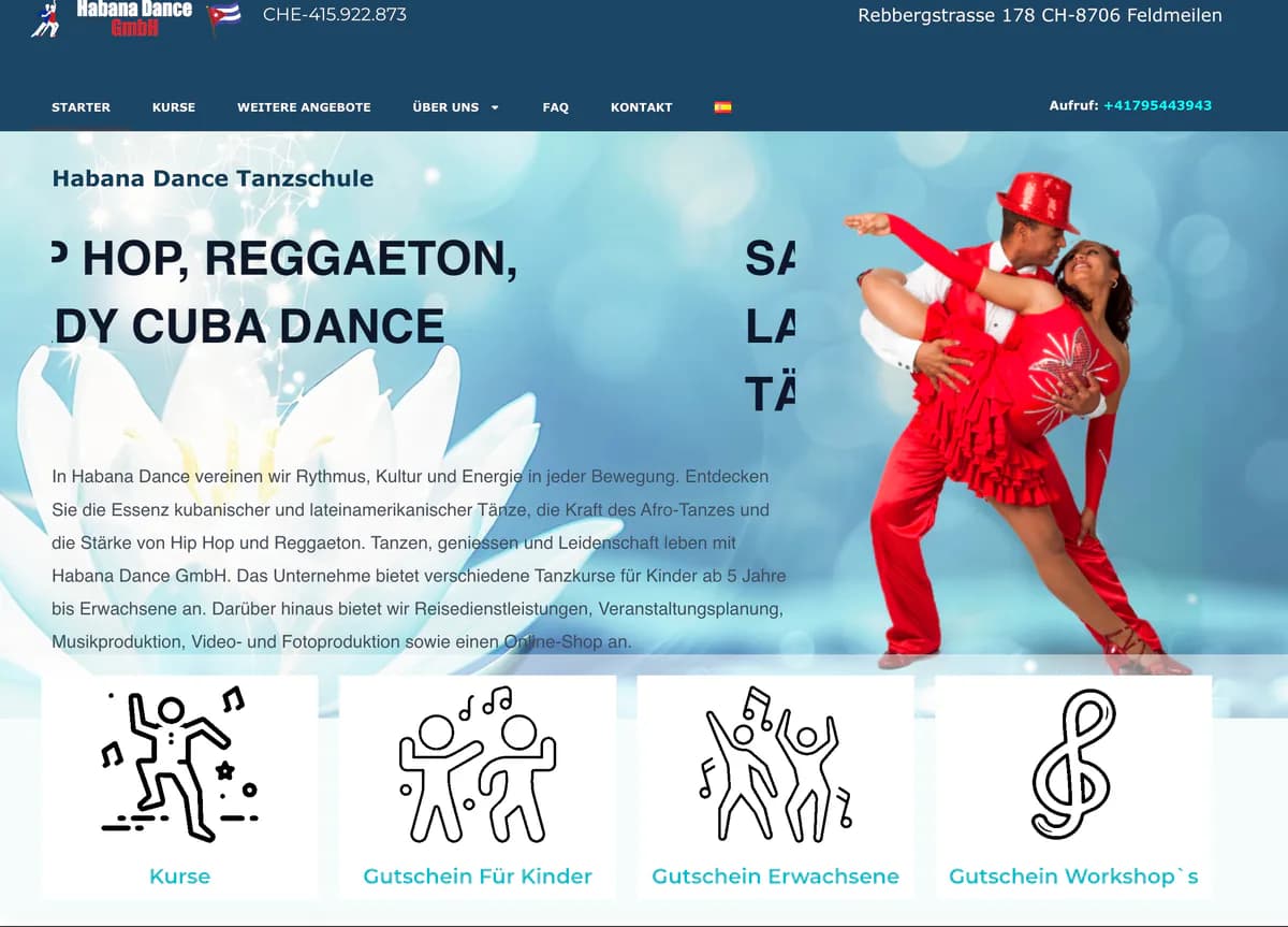Habana Dance homepage