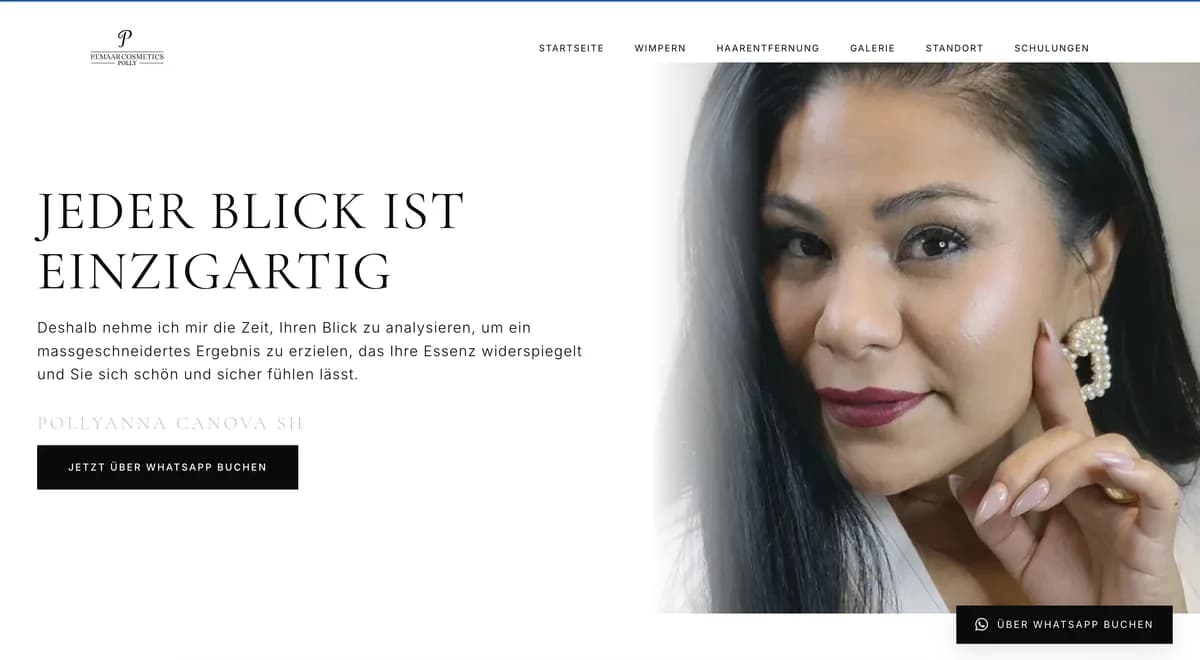 Pemaar Cosmetics Polly homepage